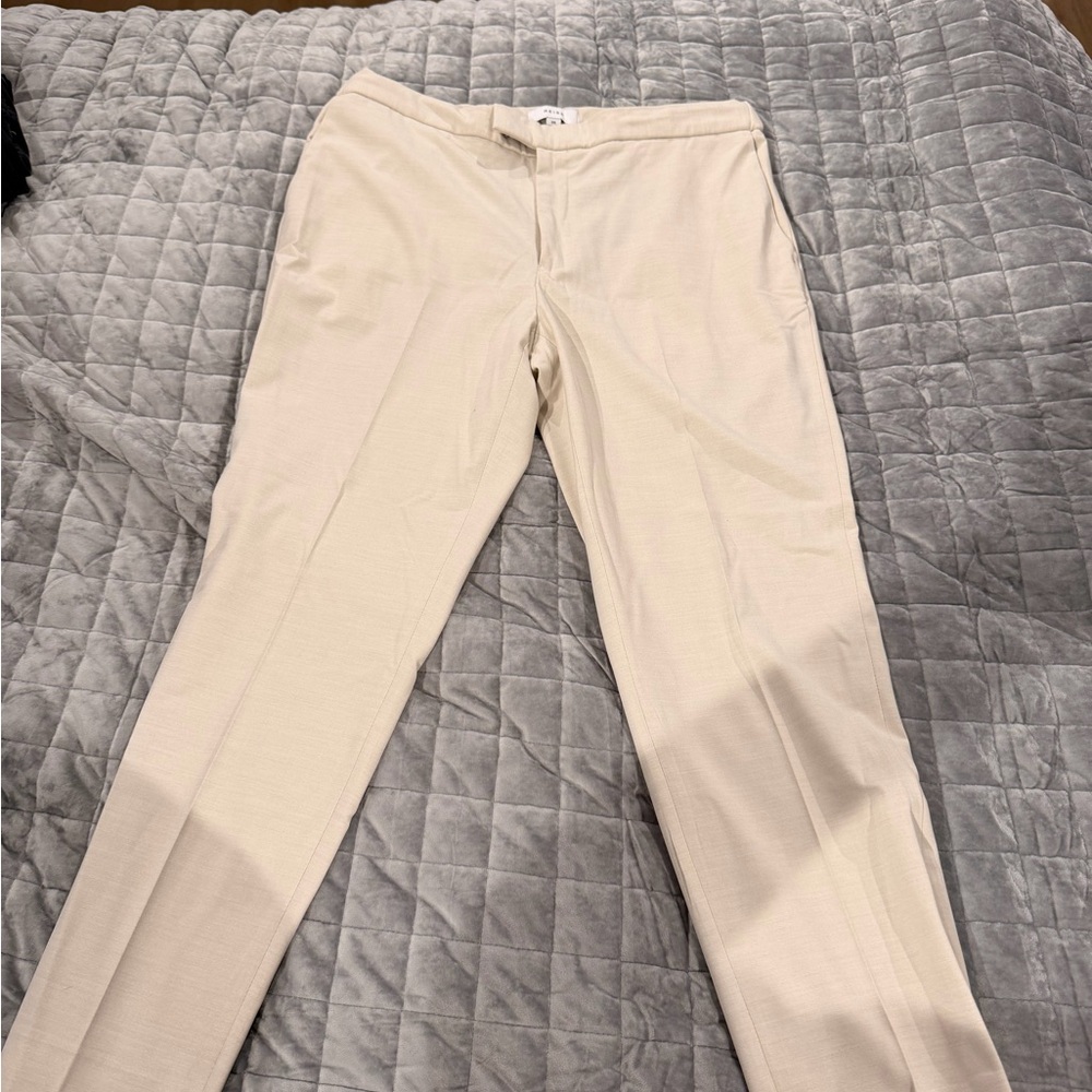 Reiss Cream Men's Drawstring Dress Pants